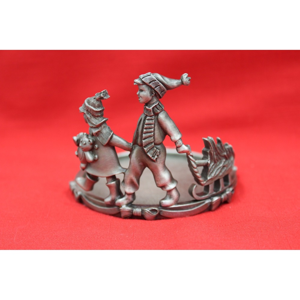 PartyLite Candle Holder Silver Childhood Memories Pewter P0107 Winter